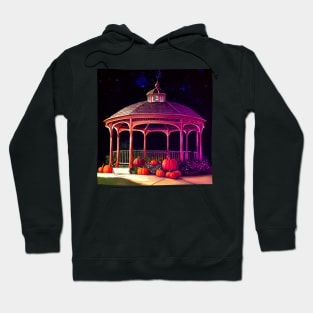 Gazebo in Town Square at Halloween - Pumpkins Hoodie